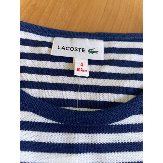 LACOSTE(ラコステ)のボーダー　ワンピース　100 ラコステ キッズ/ベビー/マタニティのキッズ服女の子用(90cm~)(ワンピース)の商品写真