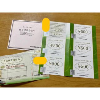 ジェイアール(JR)の株主優待券　JR九州(鉄道乗車券)