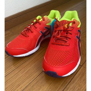 アシックス(asics)の希少赤‼︎ アシックス レーザービーム 24.5cm 運動靴 紐靴(スニーカー)