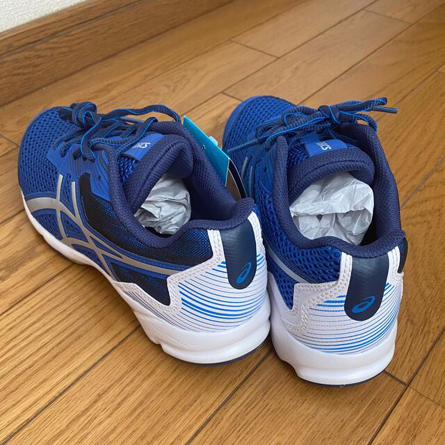 アシックス レーザービーム 24.5cm ブルー 紐靴 運動靴