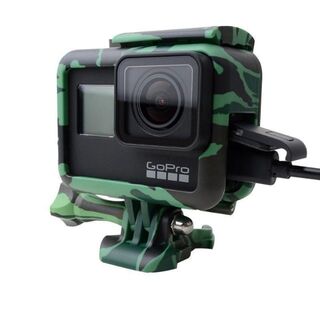 ゴープロ(GoPro)の(新品未使用）GoPro 7 6 5 用 保護ケースフレームウッドランド迷彩カモ(ビデオカメラ)