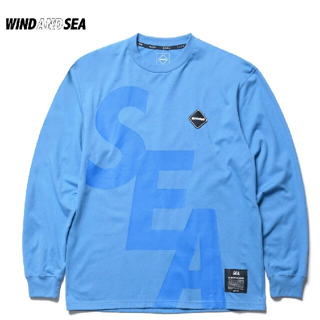 メンズ F.C.Real Bristol WIND AND SEA TEE BLUE L 取寄商品