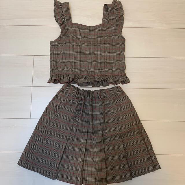 ベルメゾン(ベルメゾン)のパペルラピス　セットアップ　150〜160サイズ キッズ/ベビー/マタニティのキッズ服女の子用(90cm~)(スカート)の商品写真