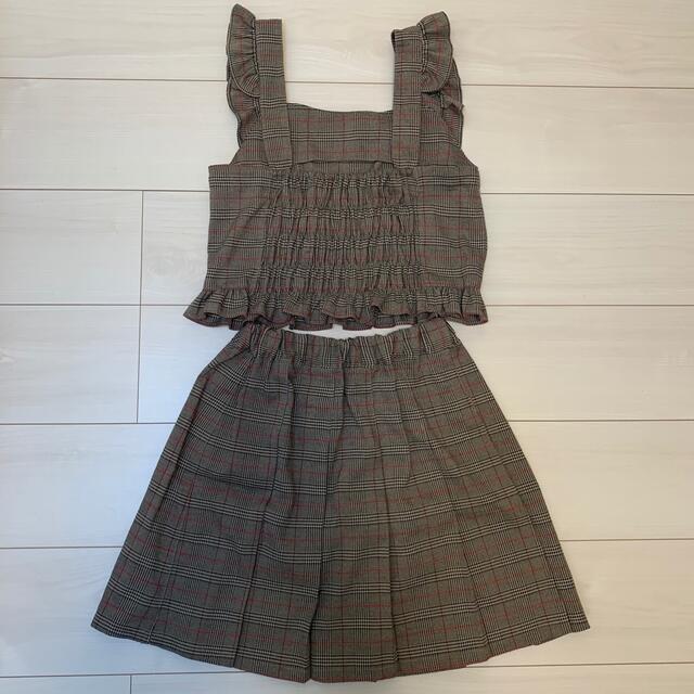 ベルメゾン(ベルメゾン)のパペルラピス　セットアップ　150〜160サイズ キッズ/ベビー/マタニティのキッズ服女の子用(90cm~)(スカート)の商品写真