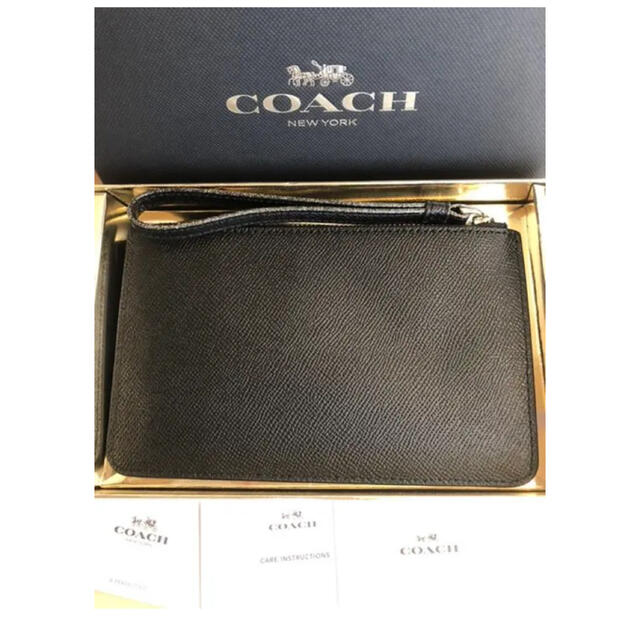 ★未使用品★ COACH ★本革★ポーチ グリッター メタリック ★箱付き