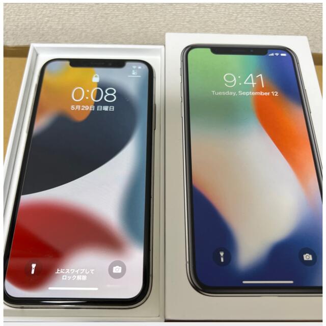 iPhone X Silver 256GB SIMフリー - スマートフォン本体