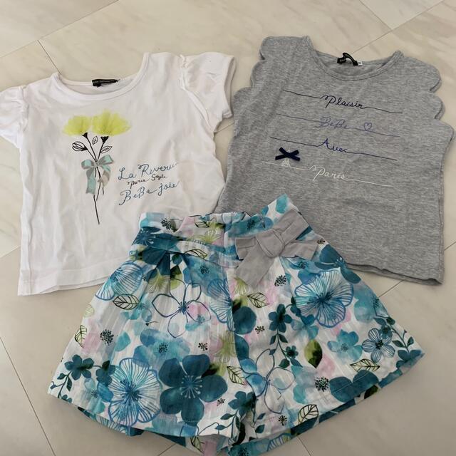 BeBe(ベベ)のBeBe100cmセット キッズ/ベビー/マタニティのキッズ服女の子用(90cm~)(Tシャツ/カットソー)の商品写真