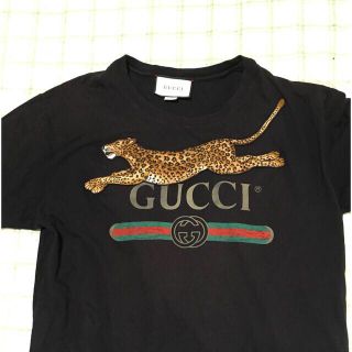 グッチ(Gucci)のGUCCIレオパード刺繍Ｔシャツ、ショートパンツセット(Tシャツ/カットソー(半袖/袖なし))