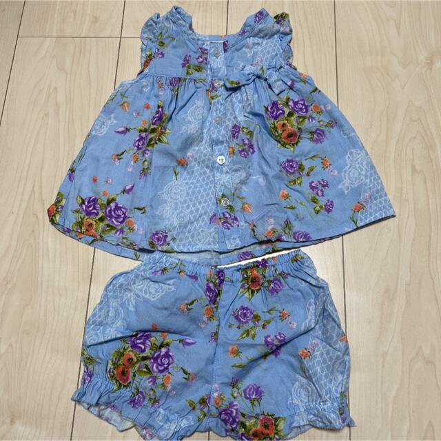 hakka baby(ハッカベビー)の極美品　ハッカベビー　セットアップ　80cm キッズ/ベビー/マタニティのベビー服(~85cm)(その他)の商品写真