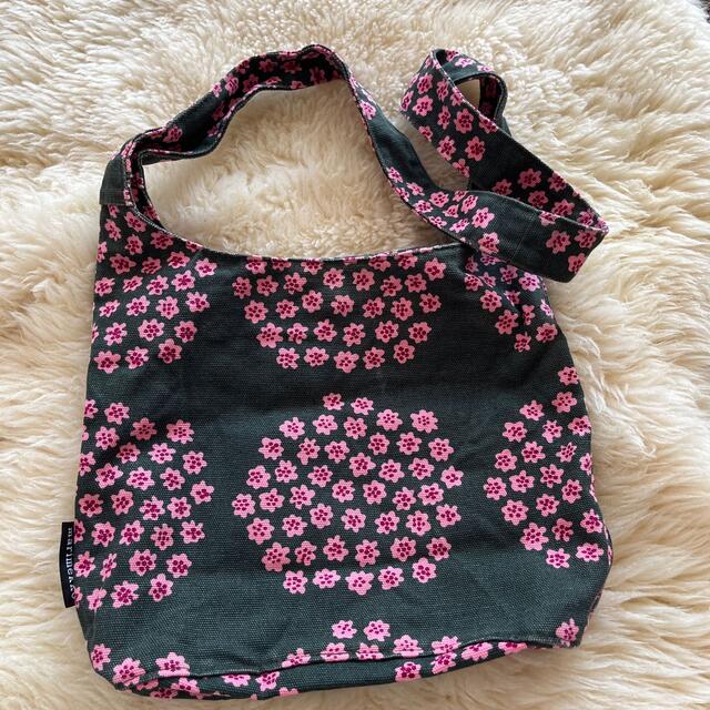 marimekko(マリメッコ)のれんこん様専用　マリメッコ　プケッティ柄　グリーンピンク レディースのバッグ(ショルダーバッグ)の商品写真