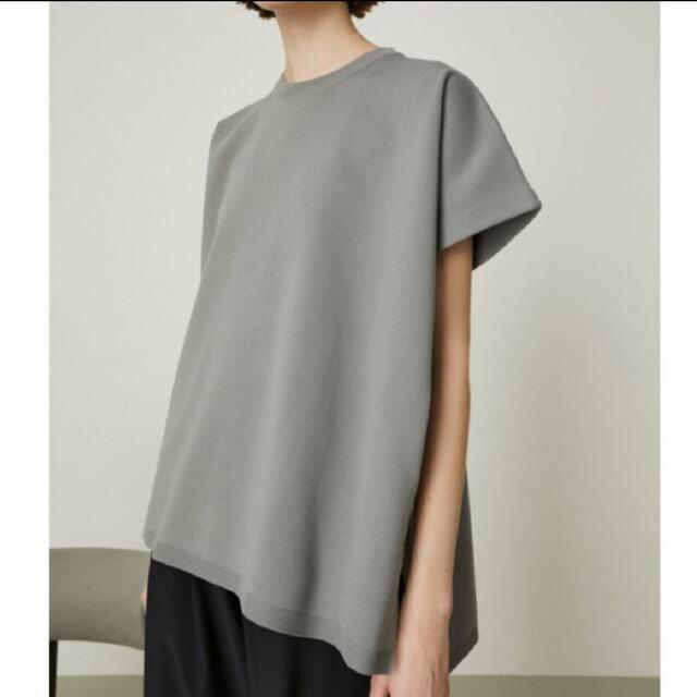 CLANE(クラネ)の【クロミ様専用】RIM.ARK Asymmetry knit tops グレー レディースのトップス(カットソー(半袖/袖なし))の商品写真