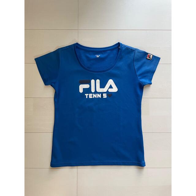 FILA(フィラ)のフィラ テニス ウェア S レディース Tシャツ 半袖 青 FILA スポーツ/アウトドアのテニス(ウェア)の商品写真