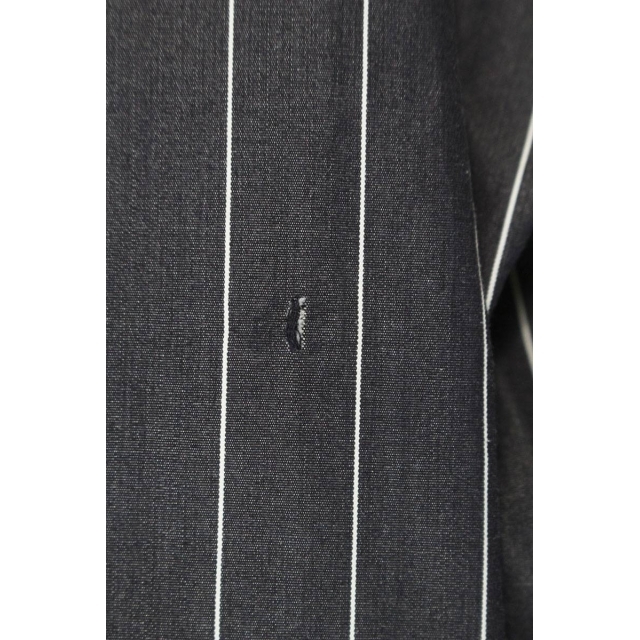 バレンシアガ ロゴ刺繍ストライプオーバーサイズ長袖シャツ 38