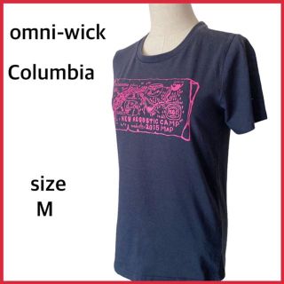 コロンビア(Columbia)のomni-wick コロンビア プリントTシャツ ネイビーピンク(Tシャツ(半袖/袖なし))