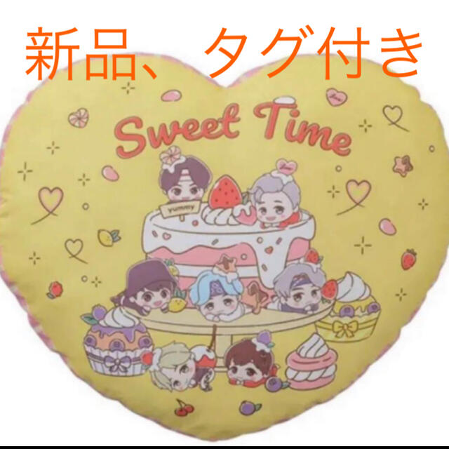 TinyTAN SweetTime プレミアムハート型クッションぬいぐるみ エンタメ/ホビーのタレントグッズ(アイドルグッズ)の商品写真