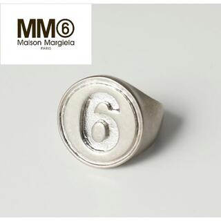 マルタンマルジェラ(Maison Martin Margiela)の新品 MM6 メゾンマルジェラ リング ロゴ6ナンバー サイズ15号 シルバー(リング(指輪))