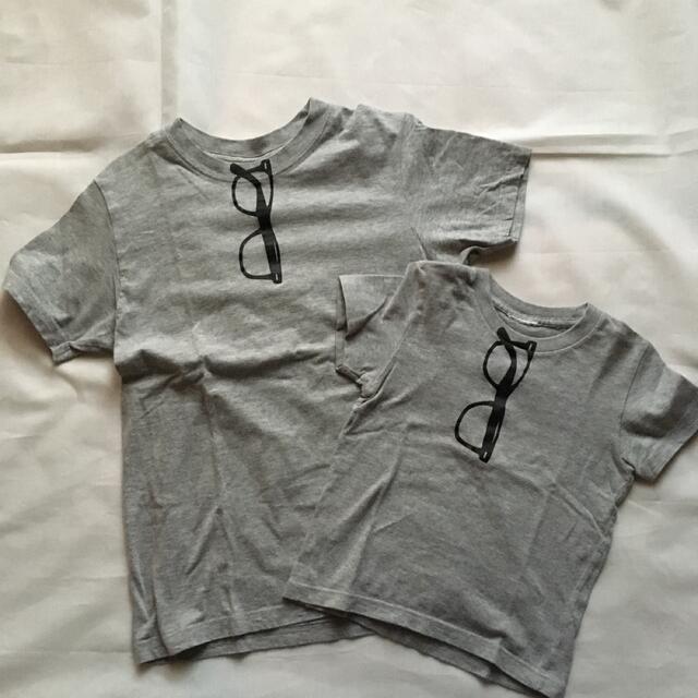 リンクコーデに　半袖Tシャツ100サイズ&レディースXSサイズ キッズ/ベビー/マタニティのキッズ服男の子用(90cm~)(Tシャツ/カットソー)の商品写真