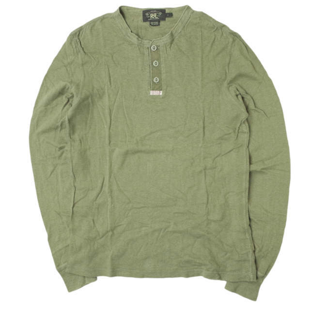 RRL ダブルアールエル HENLEY NECK L/S T-SHIRTS ヘンリーネックロングスリーブTシャツ S Olive 長袖 Double RL カットソー TEE フラットシーマ トップス【RRL】