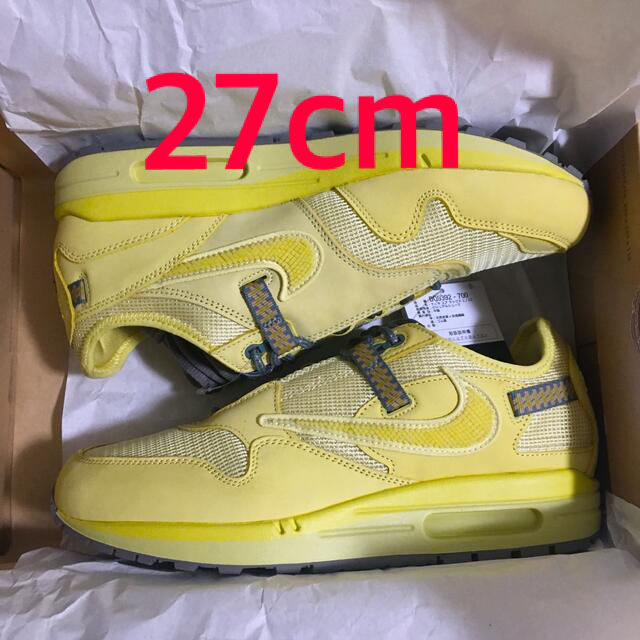 27cm  ナイキ エアマックス1 TRAVIS SCOTTスニーカー