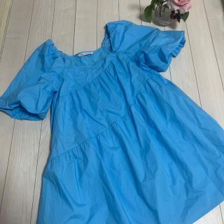 ザラ(ZARA)の今期2022☆Zara☆ブルー ワンピース☆M ザラ(ミニワンピース)