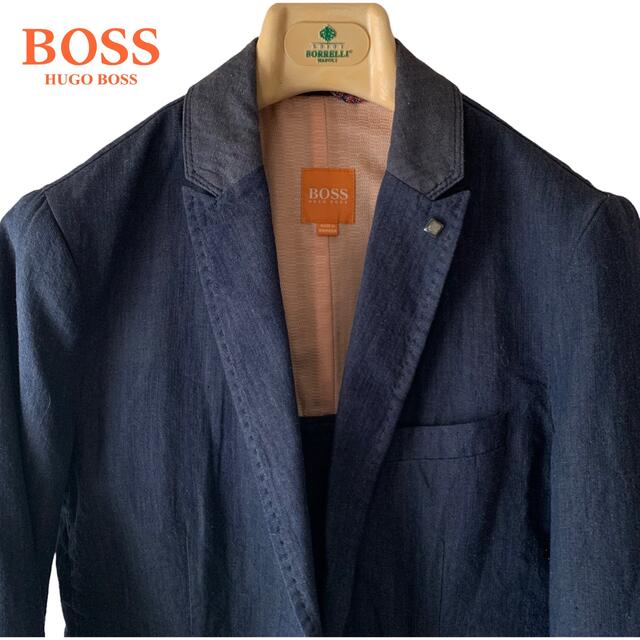 海外正規品】 HUGO BOSS/軽量柔らか/インディゴネイビー/テーラード 日本特販 HUGO BOSSのジャケットテーラードジャケット テーラードジャケット