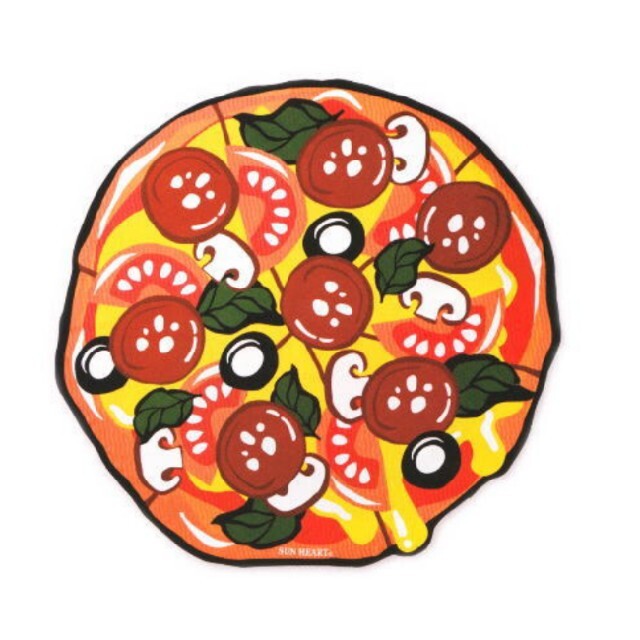 ビーチタオル pizza インテリア/住まい/日用品の日用品/生活雑貨/旅行(タオル/バス用品)の商品写真