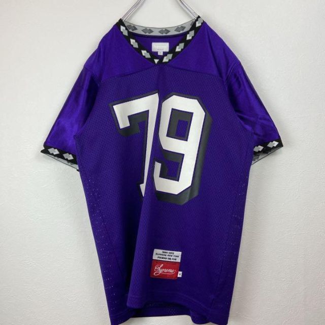 【入手困難】SupremeNFL ゲームシャツ紫リンガーネックT背番号半袖. 2