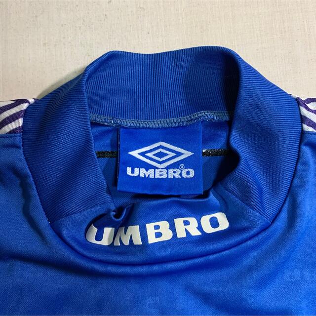 90’s UMBRO ゲームシャツ ホワイト×ネイビー