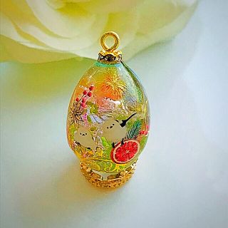 シマエナガちゃんタマゴ型ネックレスリバーシブルの通販 by TAKARA工房 ... No.1231 宝物みつけた☆シマエナガちゃんタマゴ型ネックレスリバーシブル