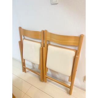 MUJI (無印良品) - 無印良品 折りたたみ椅子 2脚 中古の通販 by ワタボ 