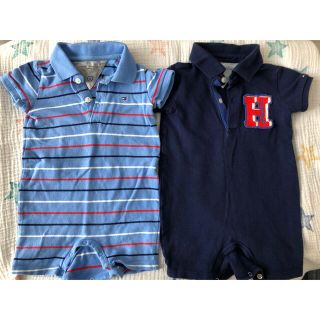 トミーヒルフィガー(TOMMY HILFIGER)のトミーヒルフィガー（TOMY HILFIGER）ロンパース2枚セット★(ロンパース)