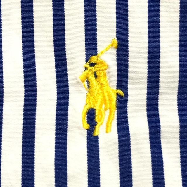 Ralph Lauren(ラルフローレン)のk16 US古着 BD半袖シャツ CLASSIC FIT ストライプ 刺繍ロゴ メンズのトップス(シャツ)の商品写真