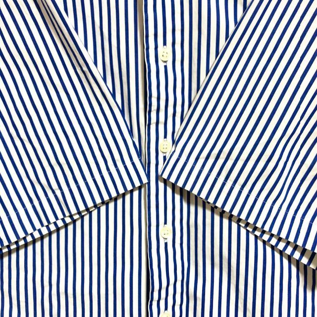 Ralph Lauren(ラルフローレン)のk16 US古着 BD半袖シャツ CLASSIC FIT ストライプ 刺繍ロゴ メンズのトップス(シャツ)の商品写真