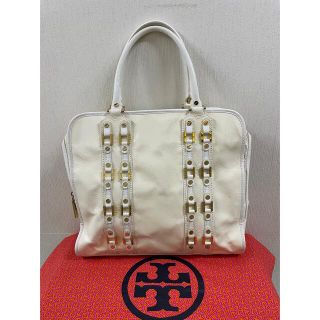 トリーバーチ(Tory Burch)のトリーバーチ　エナメル　レザー　トートバッグ　ボストンバッグ　ゴールド金具(トートバッグ)