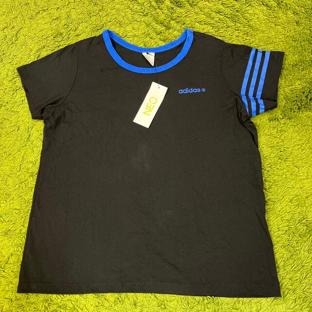 adidas(アディダス)の新品未使用adidasアディダスブラックTシャツLサイズ メンズのトップス(Tシャツ/カットソー(半袖/袖なし))の商品写真