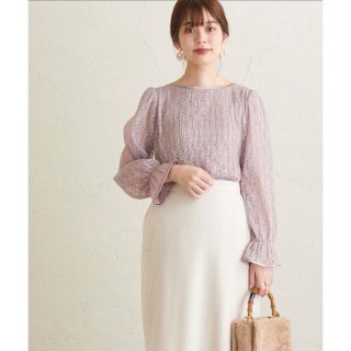 ナチュラルクチュール(natural couture)のナチュラルクチュール　レースプリーツパイピングブラウス(シャツ/ブラウス(長袖/七分))