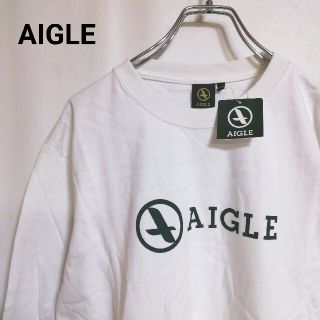 エーグル(AIGLE)の【未使用】エーグル　ロングスリーブtシャツ　薄手　ロゴプリント(Tシャツ/カットソー(七分/長袖))