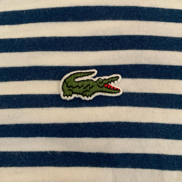 LACOSTE(ラコステ)のラコステ　ボーダーTシャツ　バック刺繍　サイズM メンズのトップス(Tシャツ/カットソー(半袖/袖なし))の商品写真