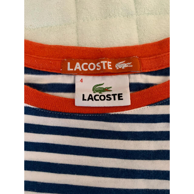 LACOSTE(ラコステ)のラコステ　ボーダーTシャツ　バック刺繍　サイズM メンズのトップス(Tシャツ/カットソー(半袖/袖なし))の商品写真