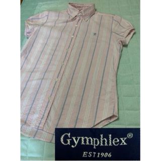 ジムフレックス(GYMPHLEX)の【コットン100%】ジムフレックス　シャツ　半袖　ピンク　サイズS(シャツ/ブラウス(半袖/袖なし))