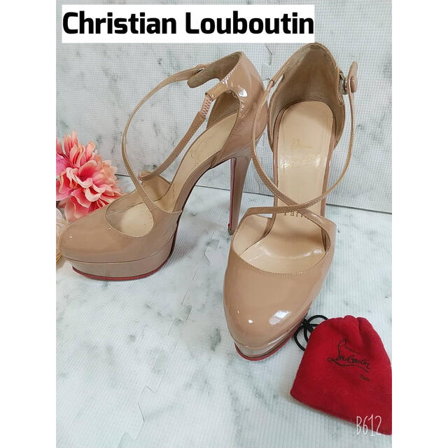 Christian Louboutin クロスストラップパンプス 22.5cm