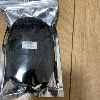 新品未使用送料無料　fat shoe lace ブラックゴールド　黒金(スニーカー)