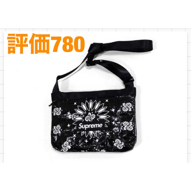 Supreme Bandana Tarp Side Bag Black