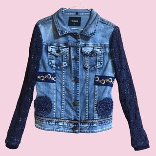 デシグアル(DESIGUAL)のデシグアル Gジャン デニムジャケット 襟外し2way y2k フェアリーコア(Gジャン/デニムジャケット)