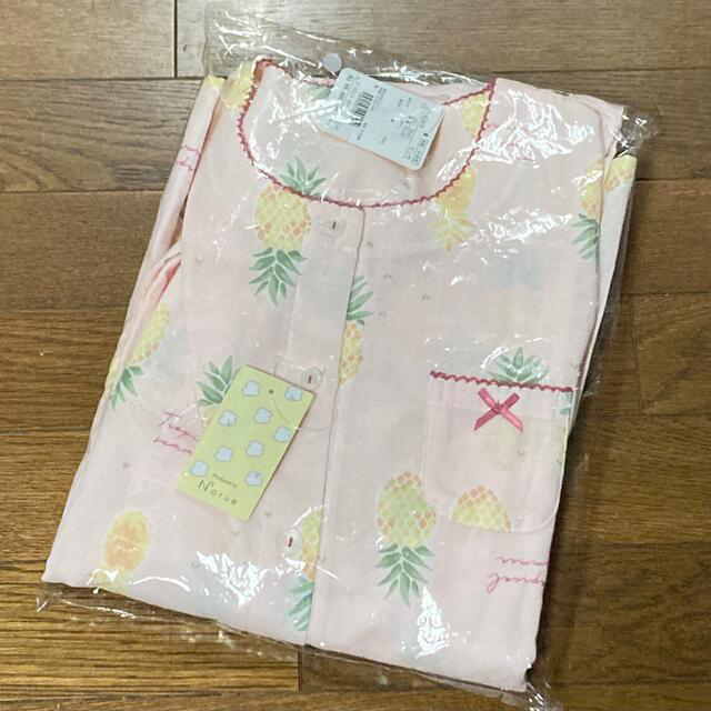 新品☆ナルエー かわいい半袖パジャマ 綿100% M〜L☆パイナップル ピンク