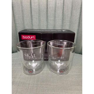 ボダム(bodum)の【新品・未使用】bodum(ボダム) ダブルウォールグラス　2個セット(グラス/カップ)