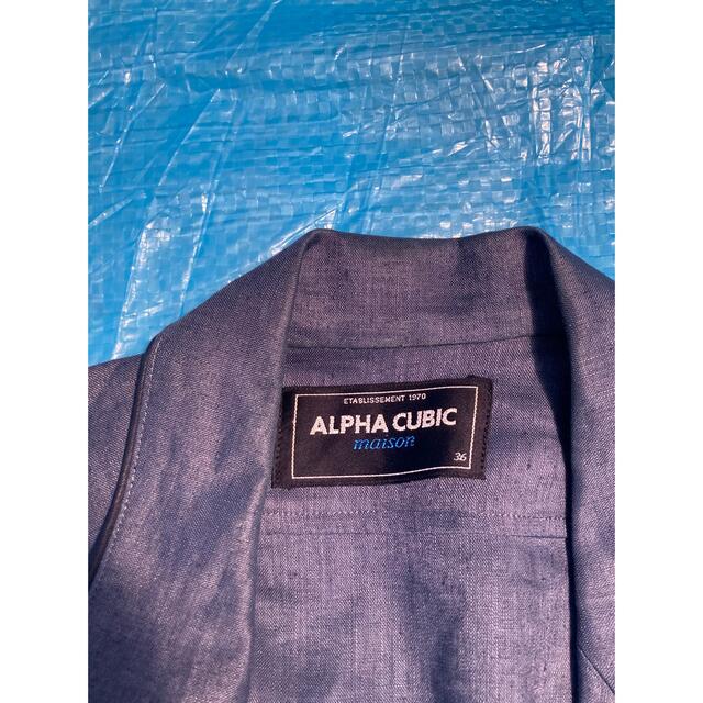 ALPHA CUBIC(アルファキュービック)のリネン　ジャケット レディースのジャケット/アウター(テーラードジャケット)の商品写真