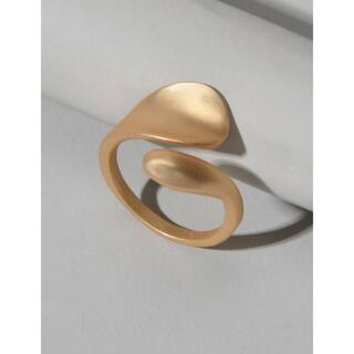 高級リング シンプルゴールドカラー指輪 艶消し個性的指輪(リング(指輪))