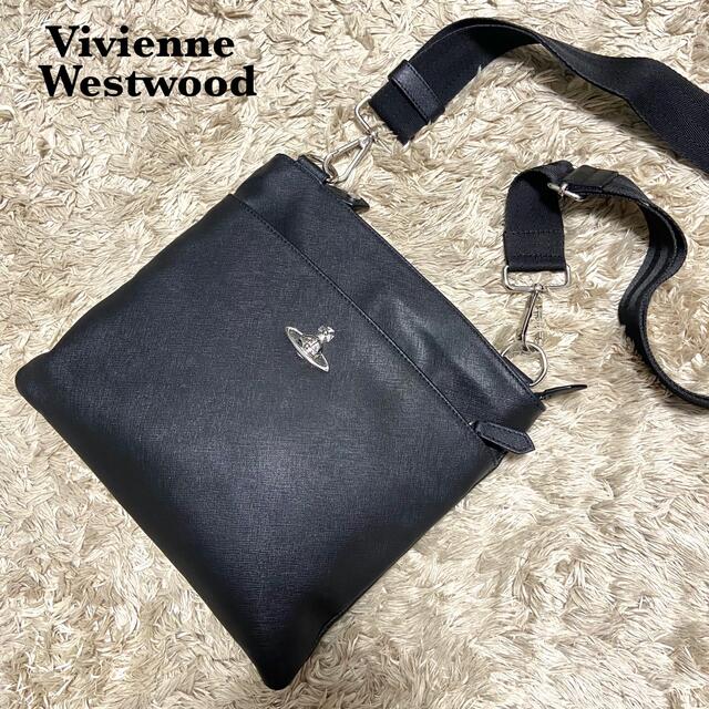 Vivienne Westwood(ヴィヴィアンウエストウッド)の【美品】ヴィヴィアン　ショルダーバッグ　サフィアーノ　オーブ　ブラック レディースのバッグ(ショルダーバッグ)の商品写真