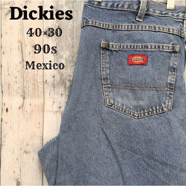 Dickies(ディッキーズ)の90sディッキーズ40×30デニム青ブルーパンツジーンズボトムスメキシコ メンズのパンツ(ペインターパンツ)の商品写真